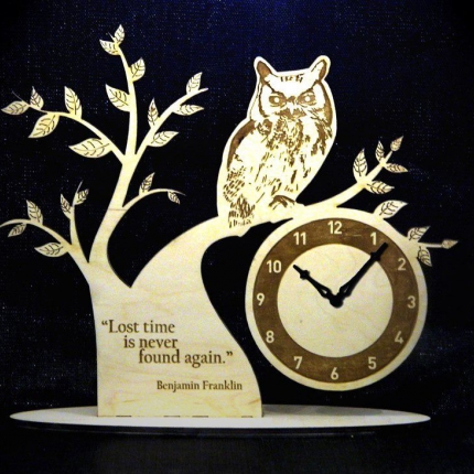 Сувенир часы из фанеры